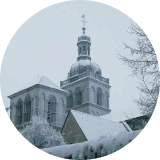 Basilique Saint Andoche, janvier 1987 ( © Gérard Chaventon )